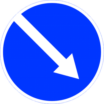 Знак 4.2.1 объезд препятствия справа - Дорожные знаки - Предписывающие знаки - vektorb.ru